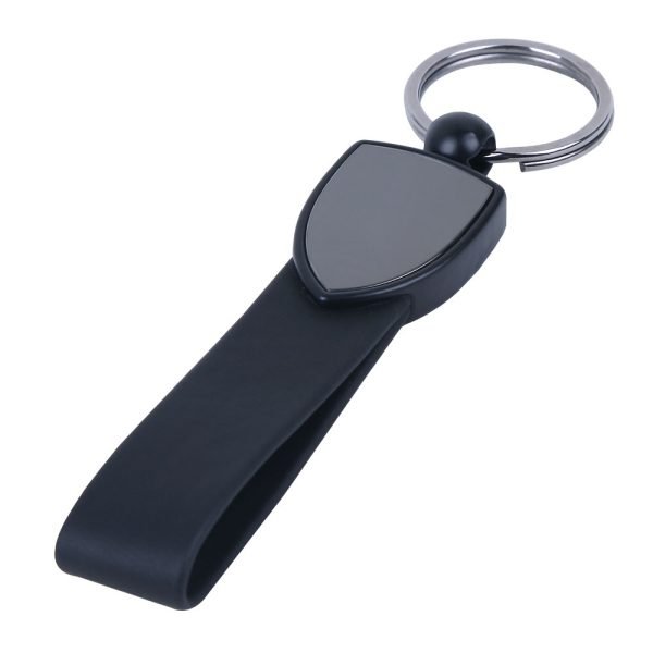 Düzpelit Siyah Metal - Deri Anahtarlık 476001