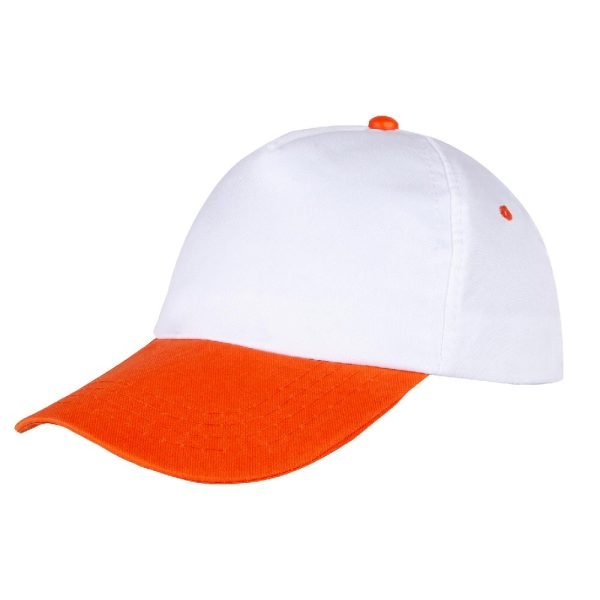 Papatya Beyaz-Turuncu Polyester Şapka 489440