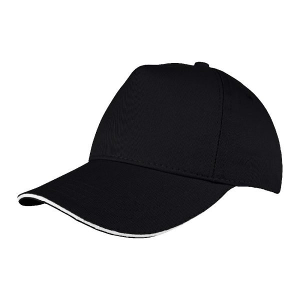 Pomelo Siyah Sandwich Siper Cotton Şapka 489601