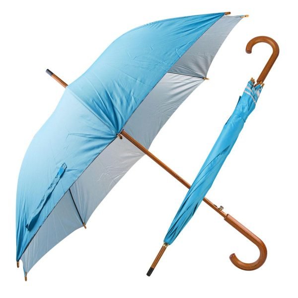 Mangostan Turkuaz Ahşap Saplı Şemsiye 489723
