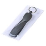 Düzpelit Siyah Metal - Deri Anahtarlık 476001 - Görsel 2