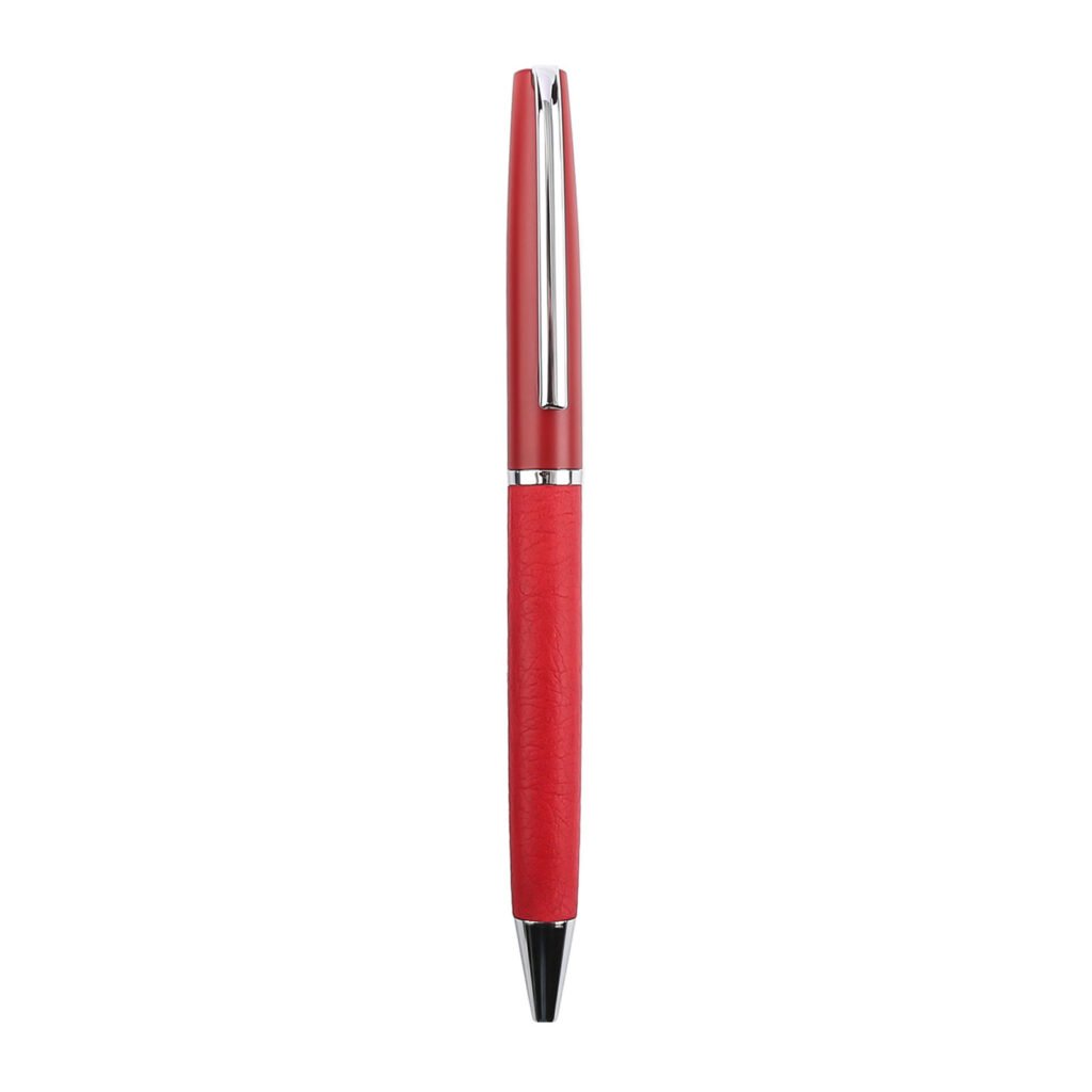 Salihli Kırmızı Metal Derili Tükenmez Kalem 451904
