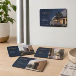 Baskılı magnet üzerinde temsili FORM logosuyla gerçekçi baskı örneği