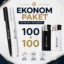 Ekonom Logo Baskılı Set — 100 Kalem + 100 Çakmak — örnek logo uygulaması, resmi tedarikçi ürün görseli